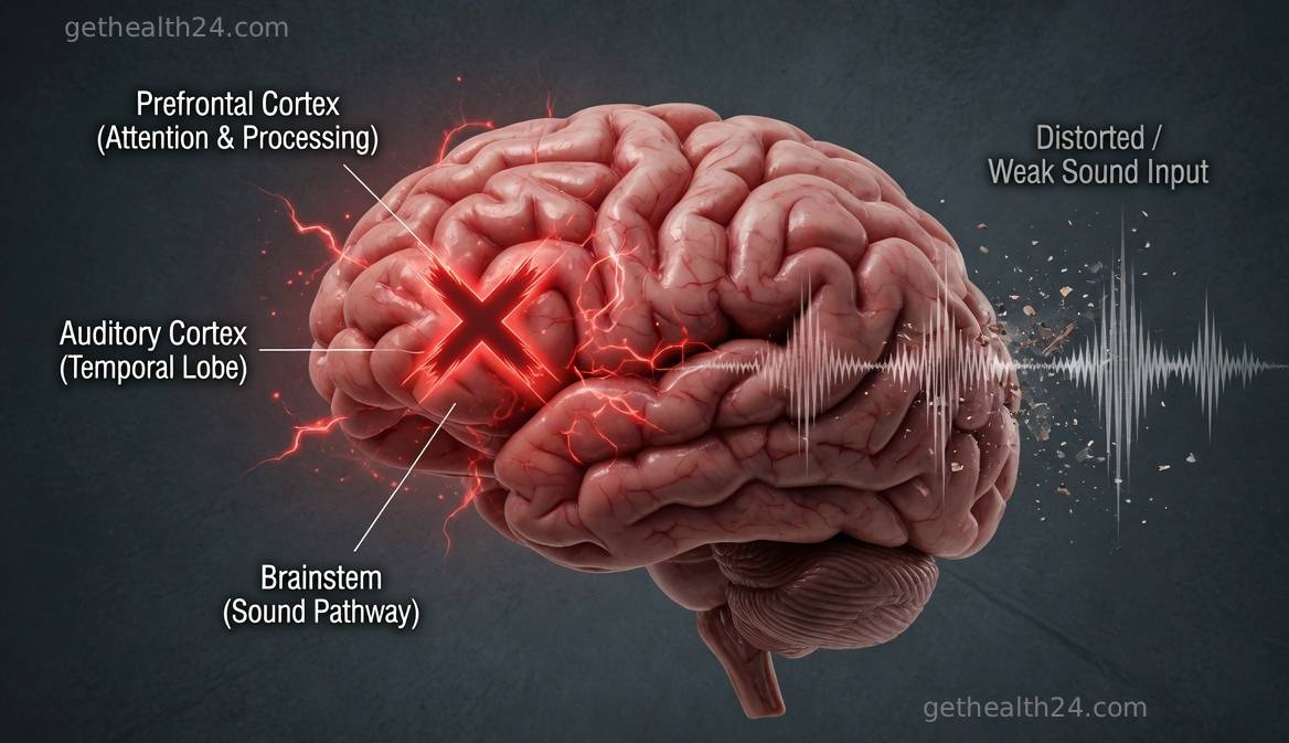 Auditory cortex highlighted